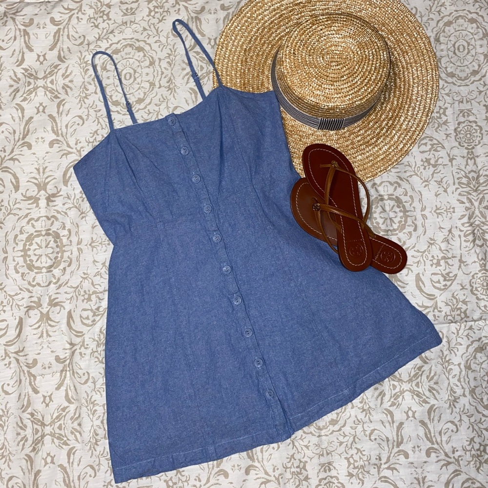 Windsor Mini Denim Button Down Dress